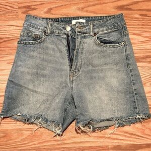 H&M high waisted cutoff jean shorts size 4
